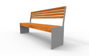 street furniture, seating, logo, wood backrest, wood seating