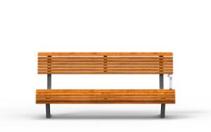 street furniture, seating, wood backrest, wood seating, small table