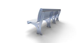 street furniture, seating, logo, steel backrest, steel seating
