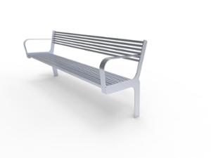 street furniture, seating, logo, steel backrest, steel seating