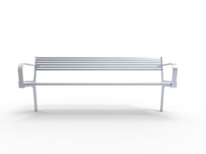 street furniture, seating, logo, steel backrest, steel seating