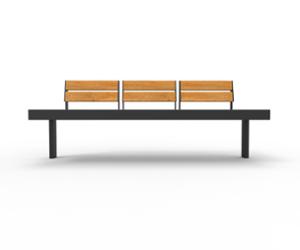 street furniture, seating, modular, wood backrest, wood seating
