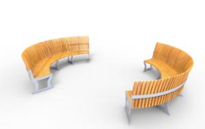 street furniture, seating, modular, curved, scandinavian line
