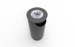 street furniture, litter bin, corten, big volume, safety ashtray, side aperture