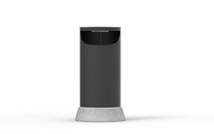 street furniture, litter bin, concrete, smooth concrete, safety ashtray, small ashtray, side aperture