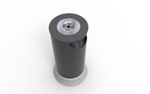 street furniture, litter bin, concrete, smooth concrete, safety ashtray, small ashtray, side aperture