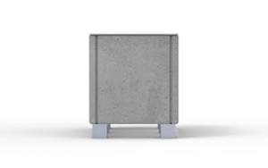 street furniture, concrete, smooth concrete, planter, mobile (pallet jack compatible), rectangular