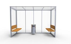 street furniture, other, steel, glass, canopy, smoking booth