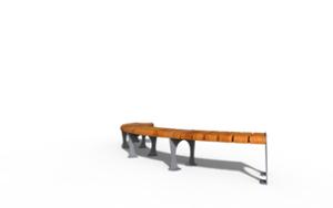 street furniture, bench, price per metre, length measured on longer side, modular, curved