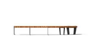 street furniture, bench, price per metre, length measured on longer side, modular, curved