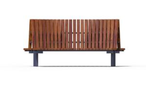 street furniture, price per metre, horizontal planks, length measured on longer side, double-sided , seating, curved, high backrest
