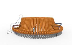 street furniture, price per metre, length measured on longer side, seating, armrest, curved