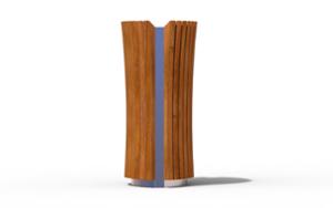 street furniture, litter bin, big volume, curved
