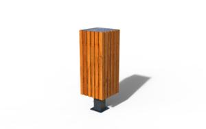street furniture, litter bin, pole mounted