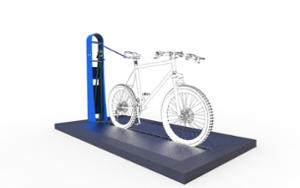 street furniture, other, bike wash station, bicycle stand, bicycle service station