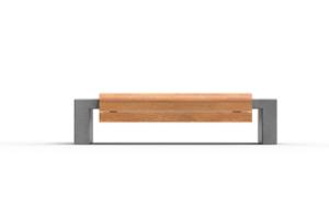 street furniture, bench, concrete, smooth concrete, double-sided , wood seating