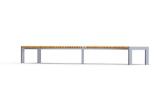 street furniture, price per metre, horizontal planks, length measured on longer side, bench, modular, curved, scandinavian line, wood seating