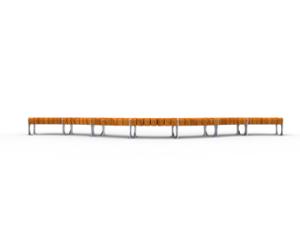 street furniture, bench, price per metre, length measured on longer side, modular, curved
