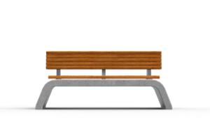 street furniture, concrete, smooth concrete, double-sided , seating, wood backrest, wood seating