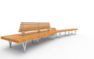street furniture, bench, seating, wood backrest, wood seating