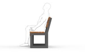 street furniture, seating, wood backrest, wood seating