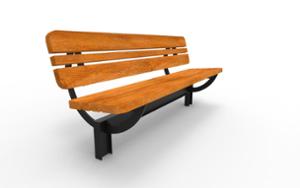 street furniture, seating, wood backrest, wood seating