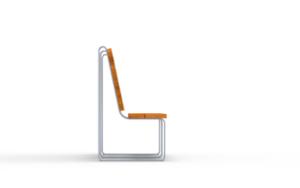 street furniture, seating, wood backrest, wood seating, high backrest