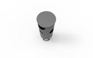 street furniture, litter bin, for dogs, curved, safety ashtray