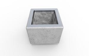 street furniture, litter bin, concrete, smooth concrete