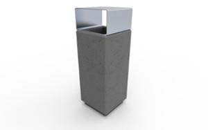 street furniture, concrete, smooth concrete, canopy roof / lid, litter bin, safety ashtray