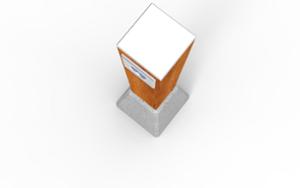 street furniture, other, bollard, concrete, smooth concrete, 230v and/or usb socket, wifi station