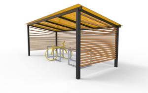 street furniture, other, bicycle stand, cycle rack, canopy, bicycle canopy, multiple stands