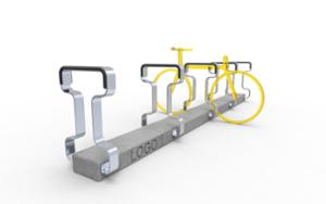 street furniture, concrete, smooth concrete, rubber protection, bicycle stand, cycle rack, multiple stands, free-standing