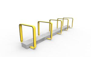 street furniture, concrete, smooth concrete, rubber protection, with bike frame protection, bicycle stand, cycle rack, multiple stands, free-standing