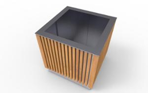 street furniture, planter, wood, rectangular