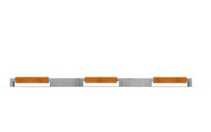 street furniture, bench, concrete, smooth concrete, double-sided , wood seating