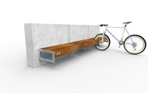 street furniture, attached to wall, bench, modular, for wheel, bicycle stand, multiple stands