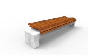 street furniture, bench, concrete, smooth concrete, wood seating