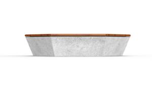 street furniture, bench, concrete, smooth concrete, wood seating