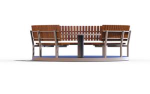 street furniture, other, picnic set, seating, curved, table