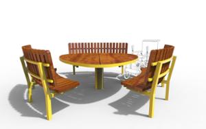 street furniture, price per metre, length measured on longer side, other, picnic set, seating, accessible for disabled, curved, table, high backrest