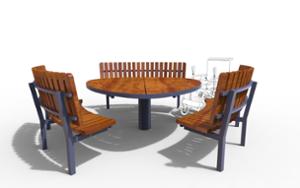 street furniture, price per metre, length measured on longer side, other, picnic set, seating, accessible for disabled, curved, table, high backrest