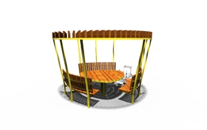 street furniture, other, picnic set, seating, pergola, curved, table