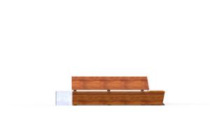 street furniture, seating, concrete, smooth concrete, wood backrest, wood seating
