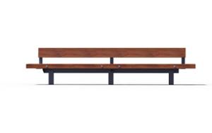 street furniture, seating, vertical planks, wood backrest, wood seating