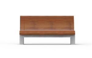 street furniture, seating, concrete, smooth concrete, wood backrest, wood seating, high backrest