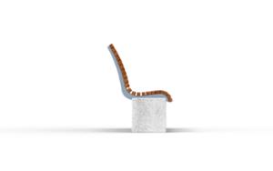 street furniture, seating, concrete, smooth concrete, wood backrest, wood seating, high backrest