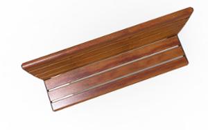 street furniture, seating, wood backrest, wood seating