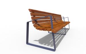 street furniture, seating, wood backrest, armrest, wood seating