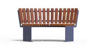street furniture, seating, modular, wood backrest, curved, wood seating